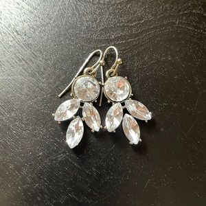 Timeless round/marquise drop sparkly earrings